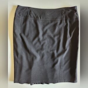 Dressbarn Classic Black Pencil Skirt With Cute Flip On Back